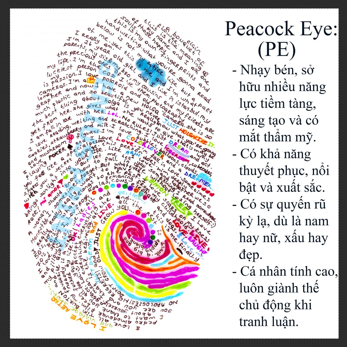 chủng vân tay peacock eye